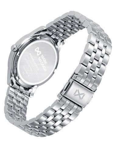Reloj para Hombre de Acero con Esfera Azul y Segundero Amarillo - Mark maddox MM0136-37