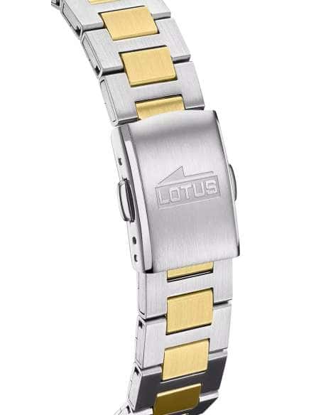 Reloj para Mujer de Acero Bicolor con Esfera Azul y Calendario - Lotus 18839/3