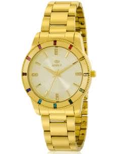 Reloj para Mujer de Acero Dorado con Cristales Multicolor - Marea B41371/5