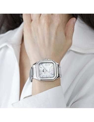 Reloj para Mujer de Acero Inoxidable con Esfera Nácar Rectangular - Lotus 18967/2