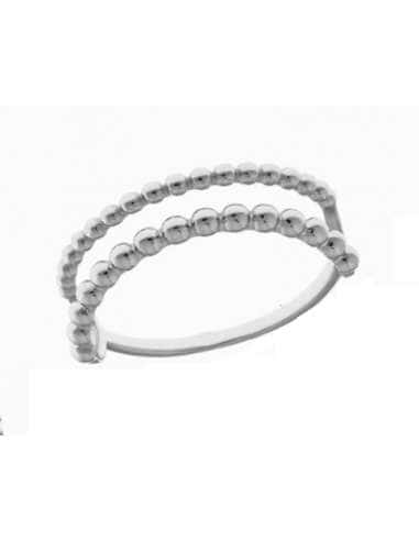 Anillo para Mujer Plata de Ley con Diseño Doble de Bolitas - Salvatore 213S0064/14