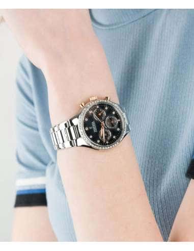 Reloj para Mujer Cronógrafo en Acero con Esfera Negra y Cristales - Festina F20401/4