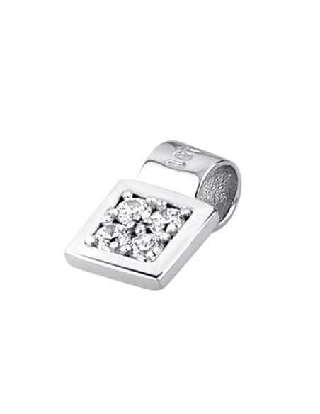 Colgante para Mujer Plata de Ley Cuadrado con Cristales Engarzados - Lotus LP1711-1/1