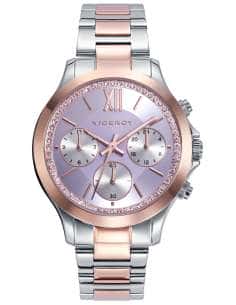 Reloj para Mujer Cronógrafo Bicolor con Esfera Morada y Circonitas - Viceroy 42434-93