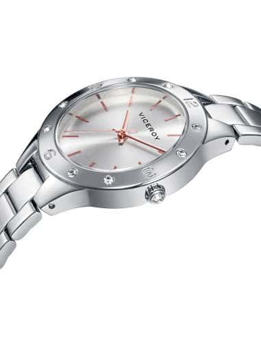 Reloj para Mujer Acero  con Detalles en Números y Circonitas- Viceroy 401044-87