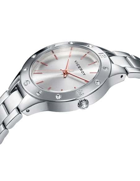 Reloj para Mujer Acero  con Detalles en Números y Circonitas- Viceroy 401044-87