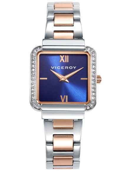 Reloj para Mujer con Esfera Azul y Detalles en Gold Rosé - Viceroy 401244-33