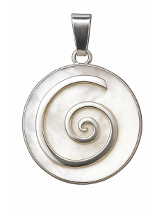 Colgante para Mujer con Nacar y espiral de plata de ley - Plata 925