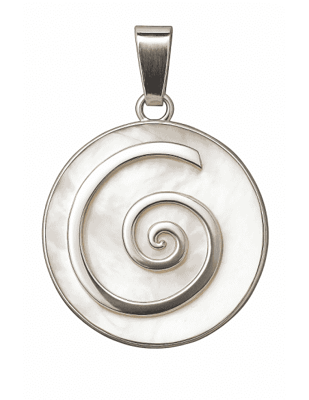 Colgante para Mujer con Nacar y espiral de plata de ley - Plata 925