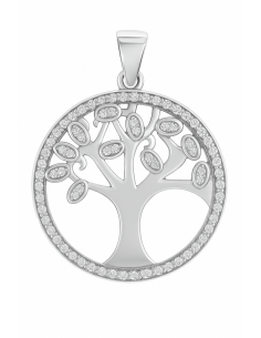 Colgante para Mujer de Plata Árbol de la Vida con Circonitas - Plata 925