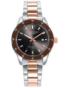 Reloj para Mujer Ceramic con Bisel Cerámico Marrón y Calendario - Viceroy 401246-17