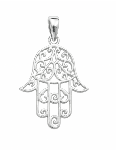 Colgante para mujer Mano de Fátima calada en Plata de Ley – Plata 925