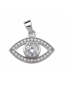 Colgante para Mujer Ojo Turco en Plata de Ley con Circonitas - Plata 925