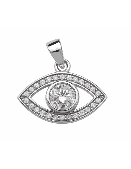 Colgante para Mujer Ojo Turco en Plata de Ley con Circonitas - Plata 925