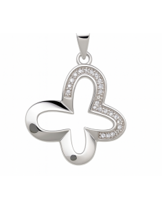 Colgante para Mujer de Plata Mariposa con Circonitas - Plata 925