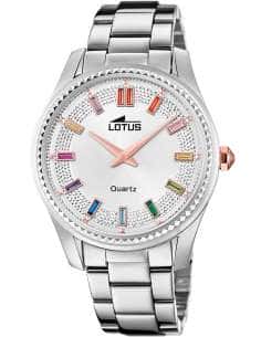 Reloj para Mujer con Esfera Plateada y Circonitas Multicolor - Lotus 18898/2