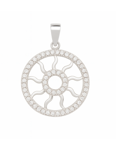Colgante para Mujer Sol de Plata con Circonitas - Plata 925