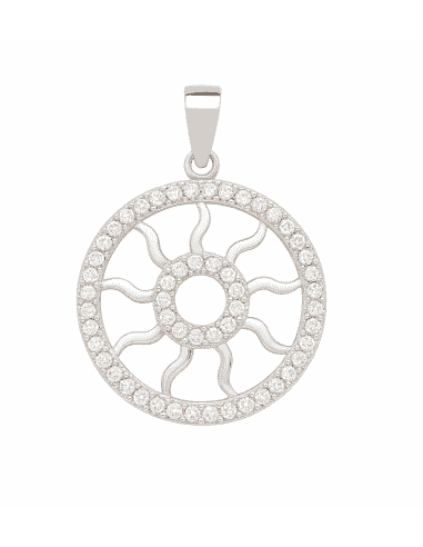 Colgante para Mujer Sol de Plata con Circonitas - Plata 925