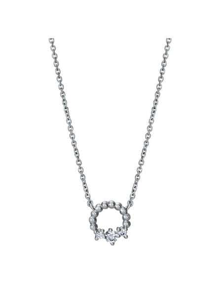 Collar para Mujer de Plata de Ley con Colgante Circular y 3 Circonitas - Viceroy 7128C000-38