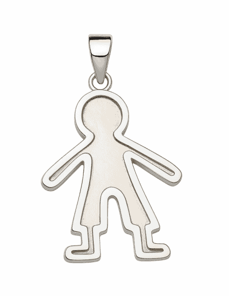Colgante para Mujer con forma de Niño en Plata de Ley - Plata 925