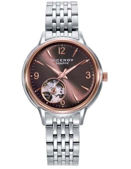 Reloj para Mujer Sapphire Bicolor con Esfera Gris y Detalles en Rosa - Viceroy 401252-95