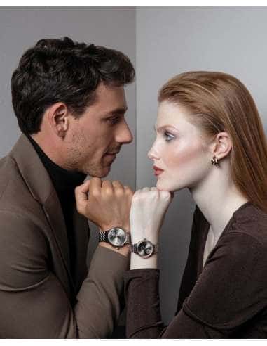 Reloj para Mujer Sapphire de Acero con Esfera Marrón y Detalle Vista de Mecanismo- Viceroy 401252-95