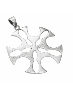 Colgante para Mujer Cruz Solar Abierta en Plata de Ley - PLata de ley