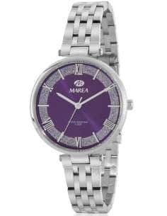 Reloj para Mujer con Esfera Morada con Purpurina y Detalles Plateados - Marea B54268/3