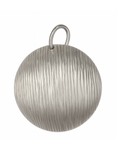 Colgante para Mujer Media Esfera Texturizada en Plata de Ley - Plata 925