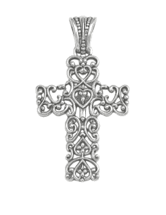 Colgante Cruz de Filigrana en Plata de Ley para Mujer - Plata 925