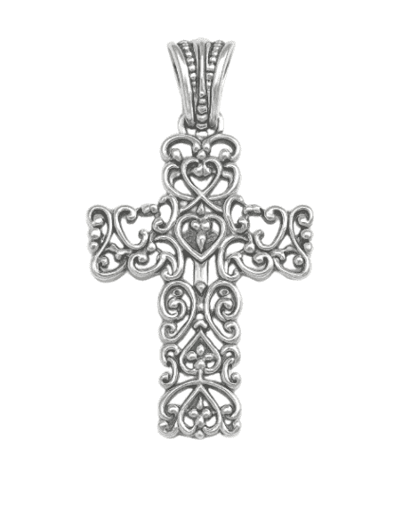 Colgante Cruz de Filigrana en Plata de Ley para Mujer - Plata 925