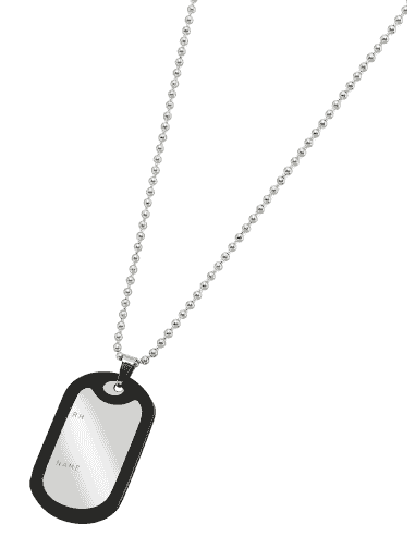 Collar para Hombre de Acero Chapa Militar - Marea D00107/34