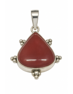 Colgante para Mujer de Plata con Piedra Natural Triangular - Plata 925