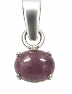 Colgante para Mujer de Plata con Piedra Natural Ovalada - Plata 925