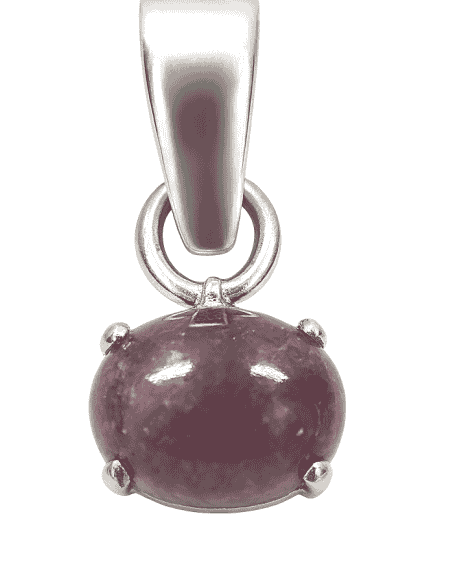 Colgante para Mujer de Plata con Piedra Natural Ovalada - Plata 925