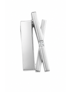 Colgante para Mujer de Plata con Forma Abstracta y Circonita - Plata 925