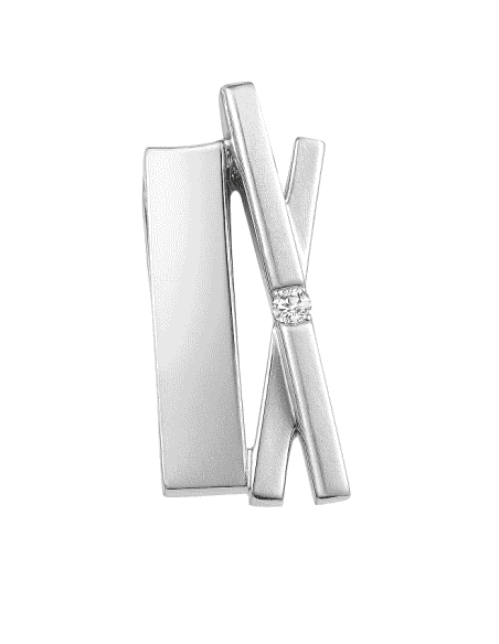 Colgante para Mujer de Plata con Forma Abstracta y Circonita - Plata 925