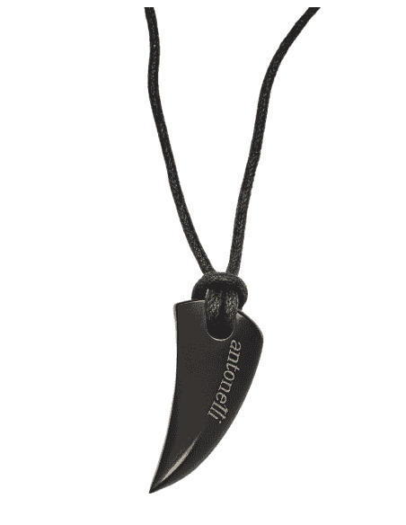 Collar para Hombre con colgante cuerno negro