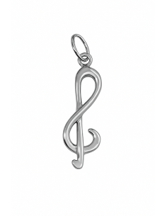 Colgante Unisex de plata en forma de Nota Sol - Plata 925