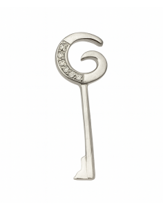 Colgante para Mujer de Plata en Forma de Llave con Circonitas - Plata 925