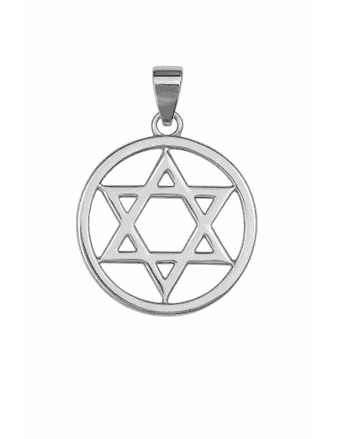 Colgante Unisex de plata Estrella de David - Plata 925
