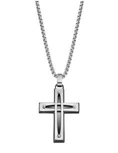 Collar para Hombre de Acero con Cruz - Lotus LS2276/1/1