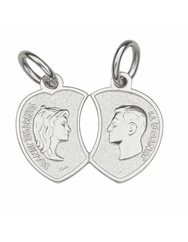 Colgante Corazón de Plata para Compartir – Siempre Juntos - Plata 925