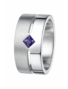 Colgante para Mujer de plata con una amatista central en forma de rombo - Plata 925