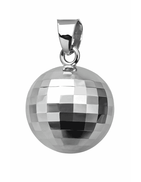 Colgante para Mujer de Plata Llamador de Ángel Bola Lapidada - Plata 925