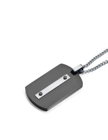 Collar para Hombre de Acero con colgante -...