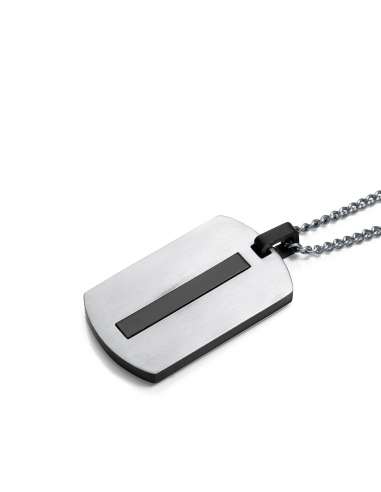 Collar para Hombre de Acero con colgante -...