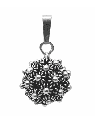 Colgante para Mujer de plata envejecida Llamador de Angel - Plata 925