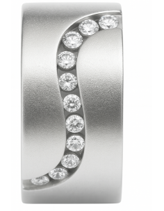 Colgante para Mujer de Plata de Ley con Circonitas en Diseño Curvo - Plata 925