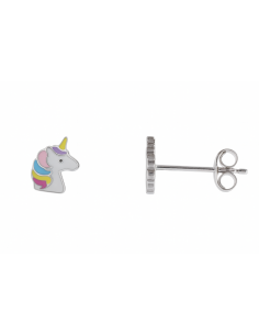 Pendientes para Niña Unicornio Esmaltado multicolor - Salvatore 02A0171